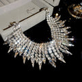 Old Money Copper Rhinestone Waterdrop Tassel Choker Necklace For Women view 4