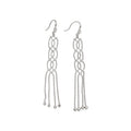 2026 New Copper Zircon Round Tassel Drop Earrings, Geometric Light Luxury Fashion Ear Hooks view 5