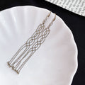 2026 New Copper Zircon Round Tassel Drop Earrings, Geometric Light Luxury Fashion Ear Hooks view 4