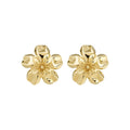 Glossy Iron Metal Flower Pendant Drop Earrings With Silver Pins For Women Fashion Jewelry view 5