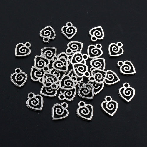 Alloy Spiral Circle Coil Pendant Charms For DIY Jewelry Necklace And Bracelet Accessories