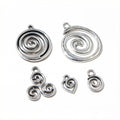 Alloy Spiral Circle Coil Pendant Charms For DIY Jewelry Necklace And Bracelet Accessories view 5