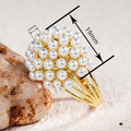 Vintage Faux Pearl Ring For Women With Starry Flower Bouquet Design Fashion Jewelry view 4