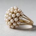 Vintage Faux Pearl Ring For Women With Starry Flower Bouquet Design Fashion Jewelry view 3
