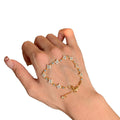 18K Gold Plated Zircon Flower Bracelet For Women Light Luxury Fashion OL Floral Jewelry view 5