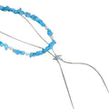 2026 Summer Blue Crushed Stone Starfish Alloy Collarbone Necklace, Light Luxury Vacation Style view 5