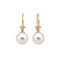 French Vintage C-Shaped Zircon Faux Pearl Stud Earrings For Women Elegant Geometric Silver Needle Jewelry view 5