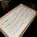 2026 Light Luxury Glass Crystal Metal Long Tassel Sweater Necklace With Round Geometric Pendant For Women view 4