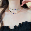 2026 Light Luxury Glass Crystal Metal Long Tassel Sweater Necklace With Round Geometric Pendant For Women view 3