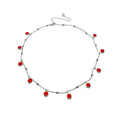 Korean Sweet Glass Crystal Round Pendant Necklace Old Money Geometric Clavicle Choker For Women view 5