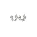 Acrylic C Shape Twisted Fishtail Stud Earrings Minimalist Modern Geometric Round Style view 5