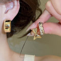 Acrylic C Shape Twisted Fishtail Stud Earrings Minimalist Modern Geometric Round Style view 2