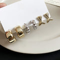 Acrylic C Shape Twisted Fishtail Stud Earrings Minimalist Modern Geometric Round Style view 1