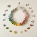 Colorful Natural Zircon Beaded Bracelet Summer Dopamine Geometric Round Stone Fashion OL Jewelry view 4