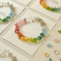 Colorful Natural Zircon Beaded Bracelet Summer Dopamine Geometric Round Stone Fashion OL Jewelry view 2
