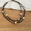 Old Money Style Round Crystal Pearl Beaded Multilayer Adjustable Collarbone Necklace view 4