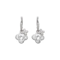 2026 Copper Zircon Flower Crystal Star Stud Earrings, Sweet Light Luxury Round Summer Jewelry view 5