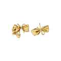 2026 New Sparkling Zircon Bow Stud Earrings Copper French Chic Playful Luxury Jewelry view 5