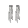 Copper Geometric Asymmetric Tassel Drop Earrings With Silver Posts For Evening Dress view 5