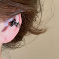 Sparkling Zircon Cross Flower Copper Clip-on Earrings For Women Light Luxury Geometric Ear Cuffs view 3