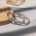 New Geometric Round Hoop Stud Earrings, Minimalist Versatile Statement Party Jewelry view 5