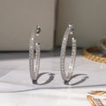New Geometric Round Hoop Stud Earrings, Minimalist Versatile Statement Party Jewelry view 3