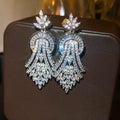 Playful Luxury Copper Round Full Zircon Stud Earrings Geometric Celebrity Style view 1