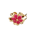 European Vintage Iron Enamel Flower Double Layer Open Cuff Bangle Sweet Light Luxury Jewelry view 5