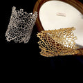 2026 New Alloy Leaf Cutout Open Cuff Bangle For Women, Statement Minimalist Fashion Jewelry view 4