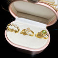 2026 New Copper Zircon Flower Open Ring For Women Elegant Light Luxury Forest Style view 2