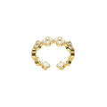 2026 New Copper Zircon Flower Open Ring For Women Elegant Light Luxury Forest Style view 5