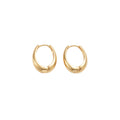 Elegant Hollow Waterdrop Alloy Huggie Hoop Earrings For Women Minimalist Gold Silver Metal Ear Cuff Earrings view 5