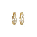 2026 New Copper Zircon Round Hollow Stud Earrings Sparkly Modern Geometric Jewelry view 5