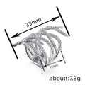 Light Luxury Line Tentacle Wax Setting Ring For Women, Elegant Sweet Cool Fashion Jewelry view 4