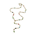 Colorful Glass Crystal Beaded Y Necklace With Heart Pendant Light Luxury Collarbone Choker For Women view 5