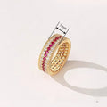 Sweet Elegant Classic Wax Set Zircon Ring For Women, Commuter Style Valentine's Day Gift view 4