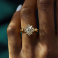 Sparkling Snowflake Flower Ring For Women Elegant Valentine Engagement Jewelry Accessories view 3