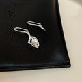 Elegant Korean Pearl Pendant Tassel Drop Earrings With Rhinestone Inlaid Alloy French Style Earrings view 4