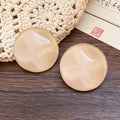 Minimalist Modern Resin Round Stud Earrings With Silver Posts Vintage Maillard Style view 4