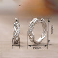 Premium Twisted Hoop Earrings With Hollow Cross Line Design, Simple Commuter Ear Cuffs view 4