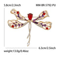 Metal Alloy Enamel Rhinestone Dragonfly Lapel Pin For Jackets Brooch view 4