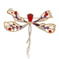 Metal Alloy Enamel Rhinestone Dragonfly Lapel Pin For Jackets Brooch view 5
