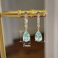 Elegant Long Teardrop Earrings For Wedding Banquet Dresses Gentle Vacation Dangle Ear Jewelry view 4