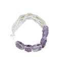 Asymmetric Acrylic Multilayer Faux Pearl Beaded Round Geometric Fashion OL Bangle view 5