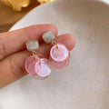Light Luxury Shell And Cat Eye Stone Tassel Drop Earrings With Silver Pins For Women view 4