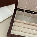 Old Money Faux Pearl Zircon Geometric Round Pendant Necklace For Women Luxury Clavicle Chain view 3