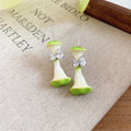 Plastic Pearl Beaded Apple Hair Clip Earrings Necklace Jewelry Set With Zircon Accents view 4