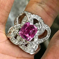 Heavy Work Noble Lady Flower Ring For Women, Princess Style Statement Single Finger Jewelry view 1