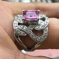 Heavy Work Noble Lady Flower Ring For Women, Princess Style Statement Single Finger Jewelry view 2
