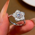 Fresh Forest Style Camellia Lily Ring For Women, Korean Light Luxury Daily Commuter Jewelry view 1